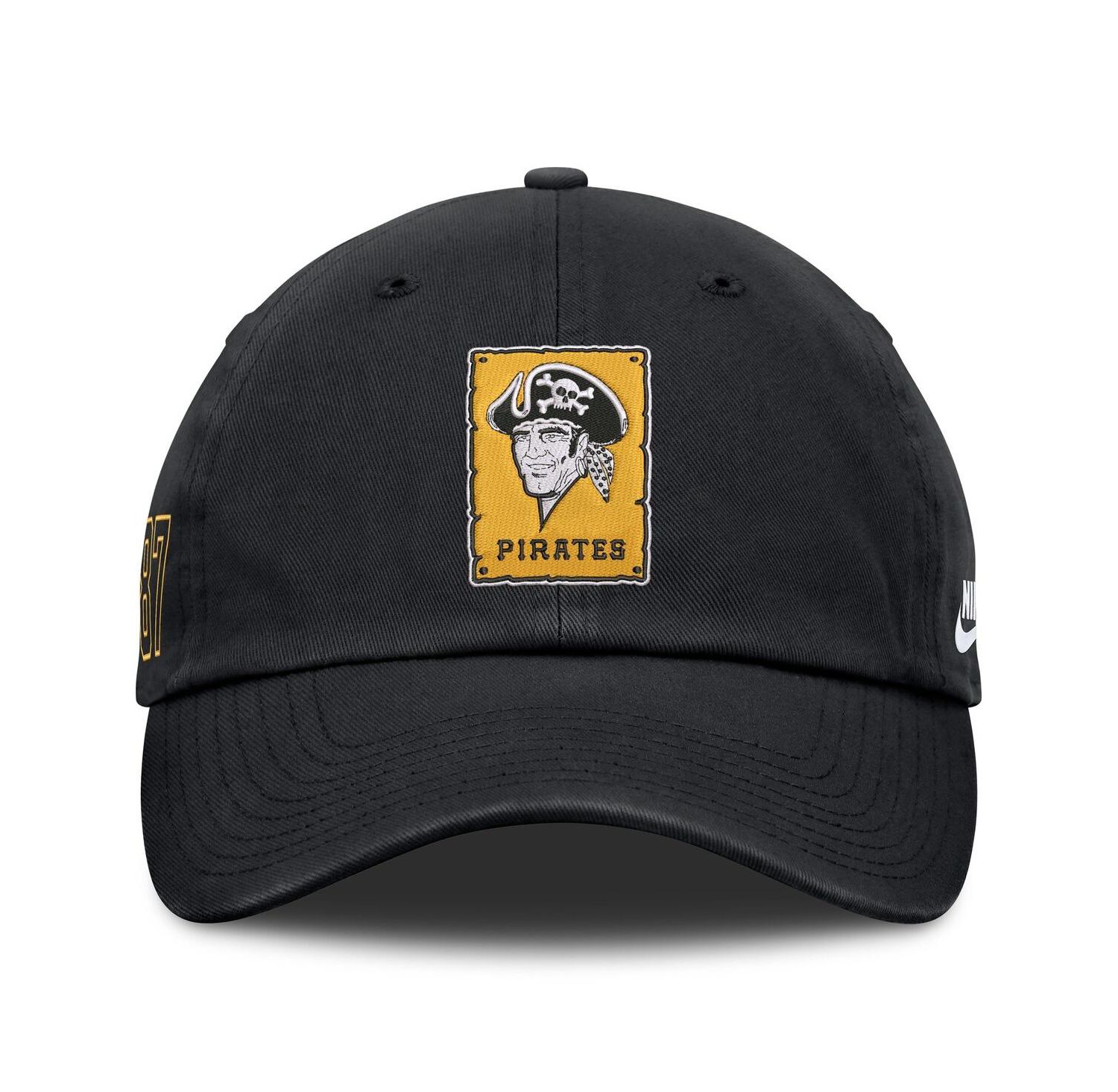 Men's Black Pittsburgh Pirates Cooperstown Club Adjustable Hat