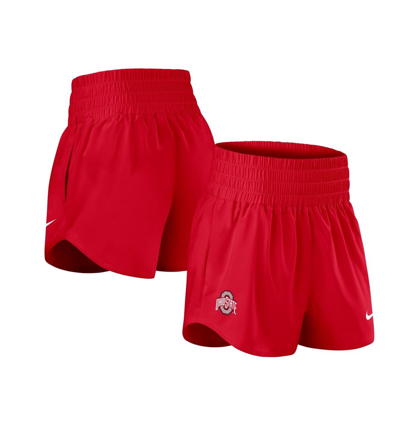 Женские шорты Nike Scarlet Ohio State Buckeyes Performance One Dri-FIT High-Rise — фото 1