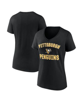 Women's Black Pittsburgh Penguins Arch Victory V-Neck T-Shirt