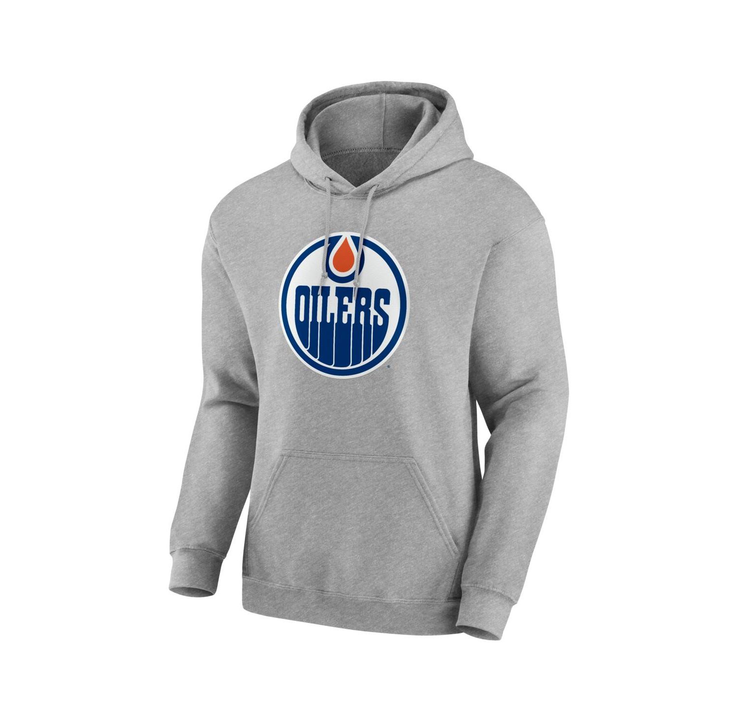 Men's Heather Gray Edmonton Oilers Essential Hoodie
