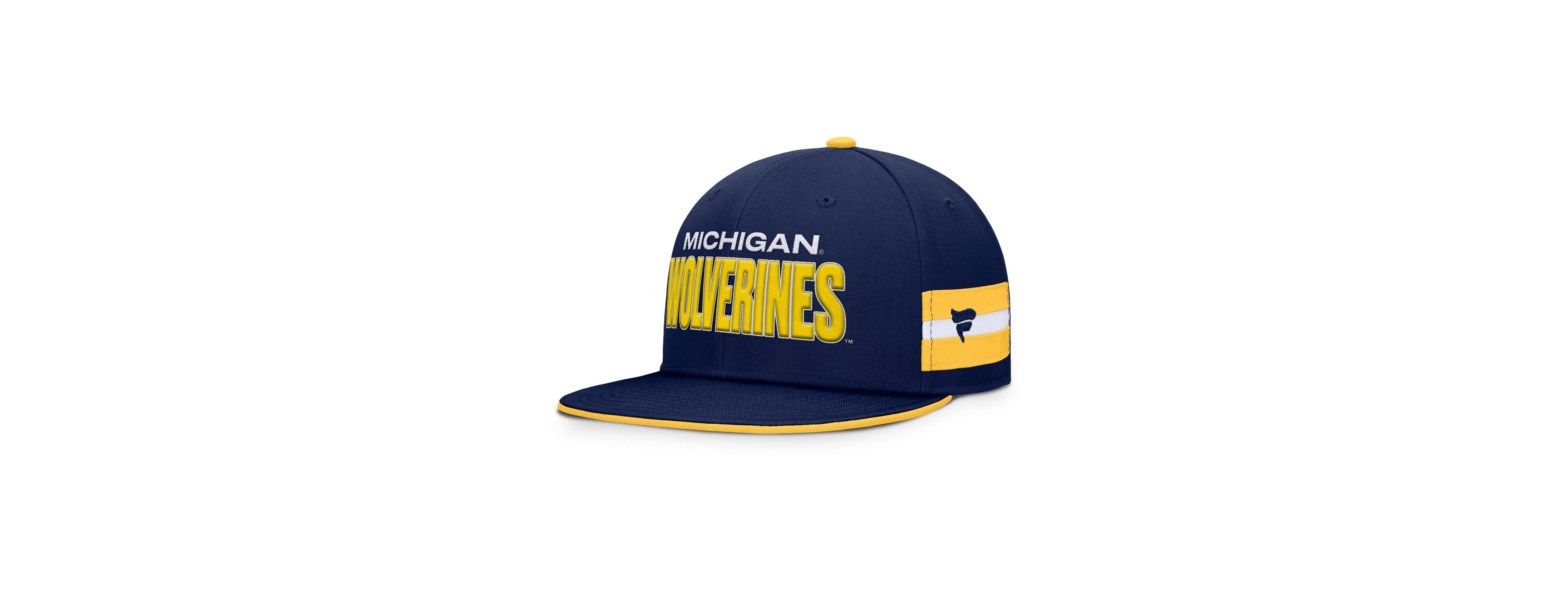 Fanatics Men's Navy Michigan Wolverines Pick Off Fitted Hat