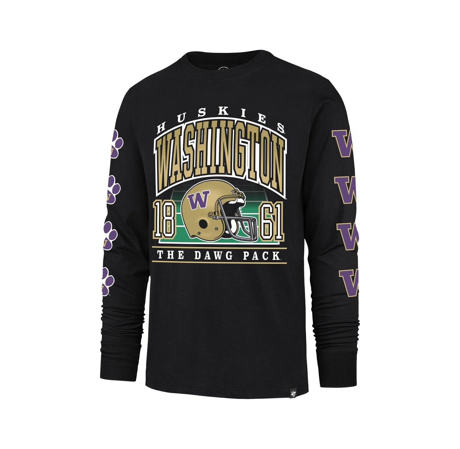 Men's Black Washington Huskies Go Big Long Sleeve T-Shirt
