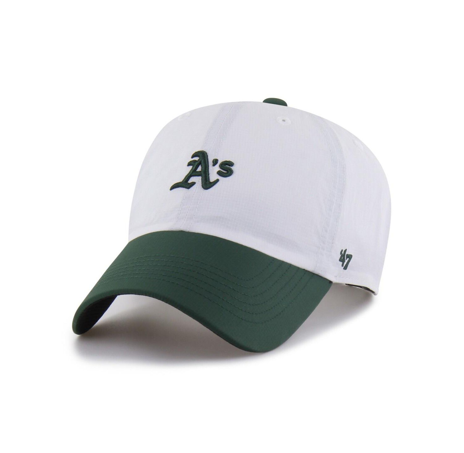 Men's White/Green Athletics Vista Mini Clean Up Brrr&deg; Adjustable Hat