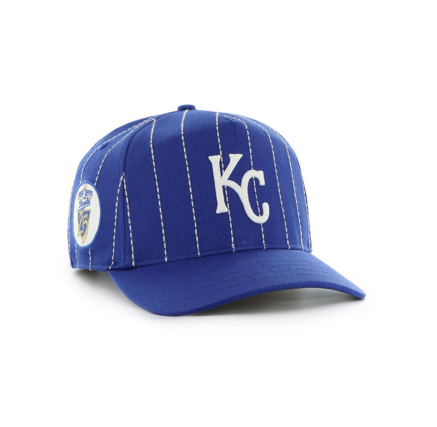 x Rawlings Men's Royal Kansas City Royals Pinstripe Hitch Adjustable Hat