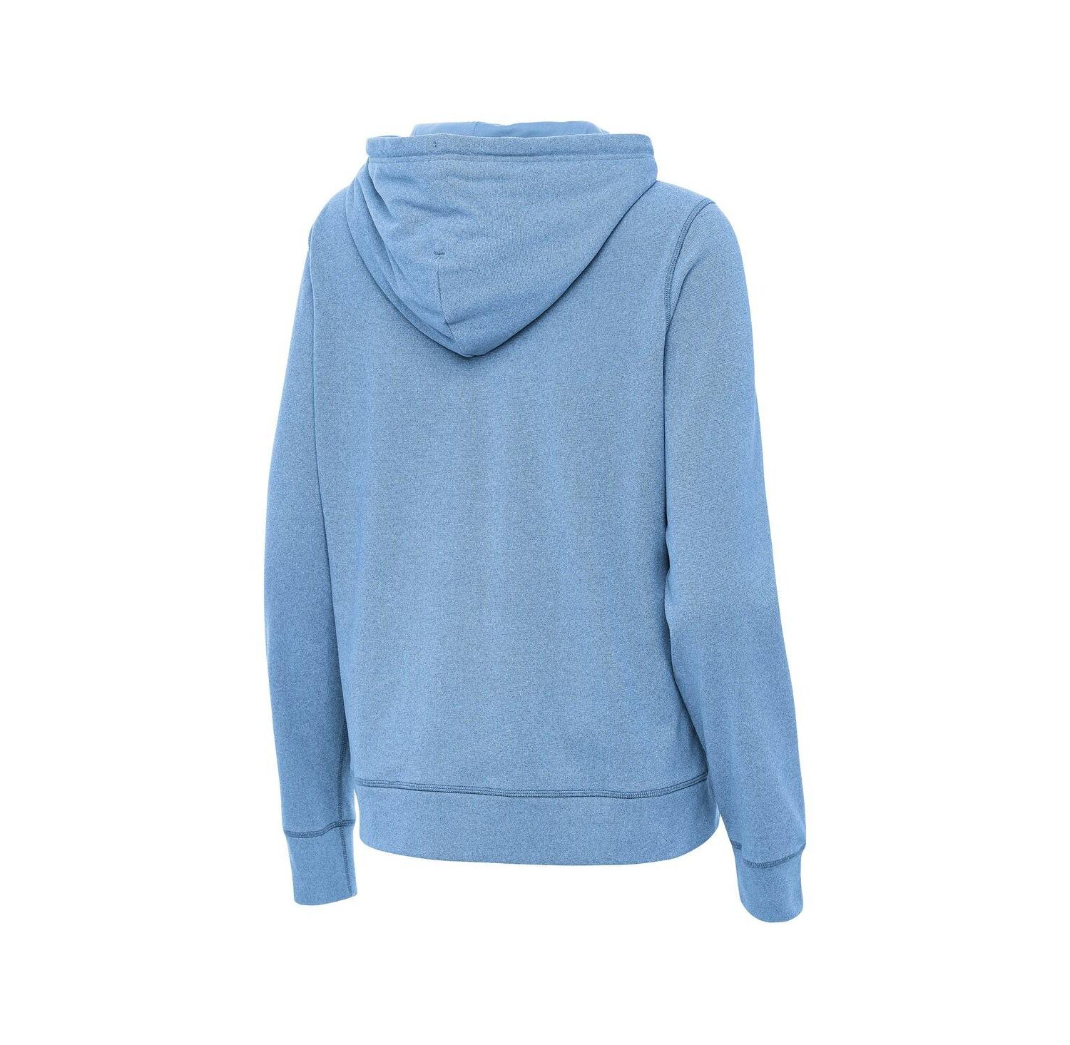 Women's Heather Powder Blue Chicago Cubs Alternate Logo Justice Pullover Hoodie