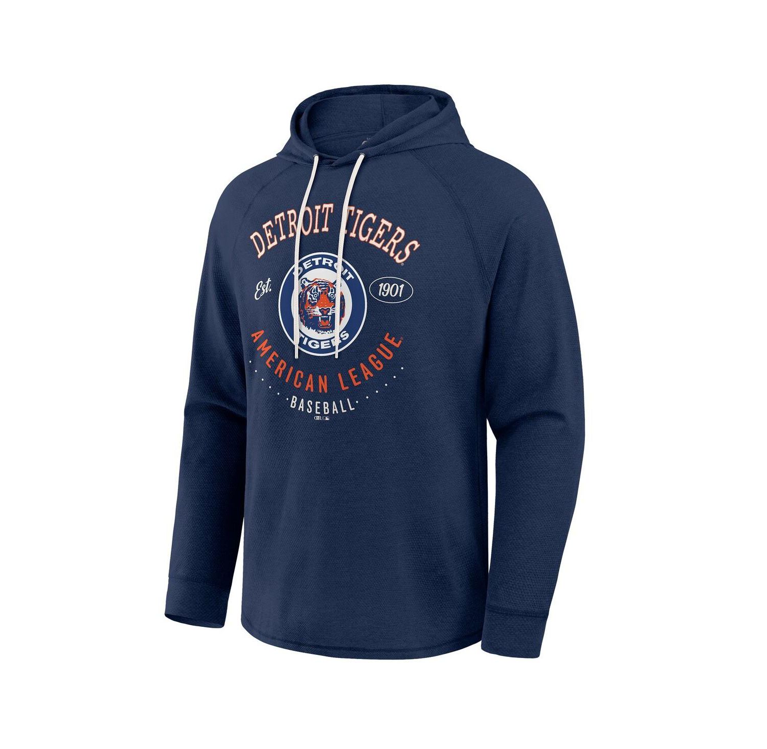 Darius Rucker Collection by Fanatics Men's Blue Detroit Tigers Raglan Hooded Long Sleeve T-Shirt