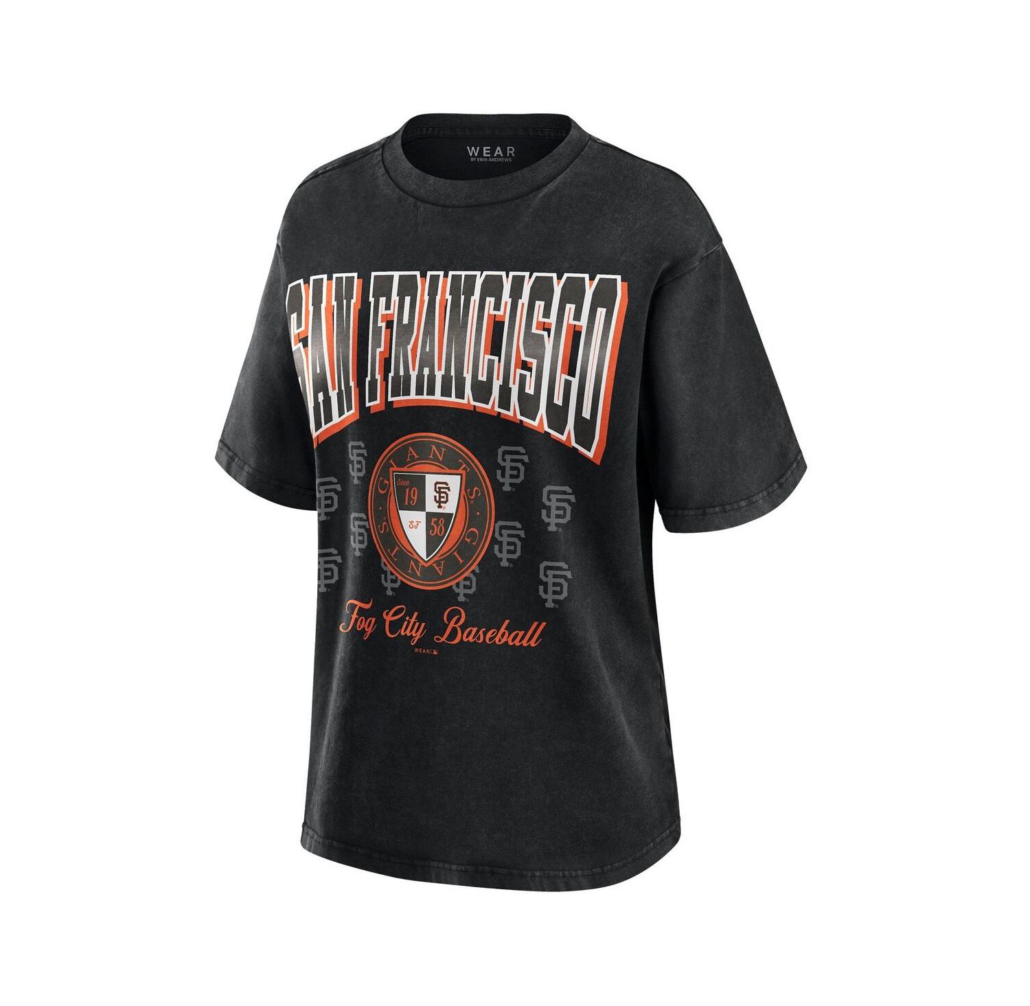 Women's Black San Francisco Giants Oversized Boyfriend T-Shirt