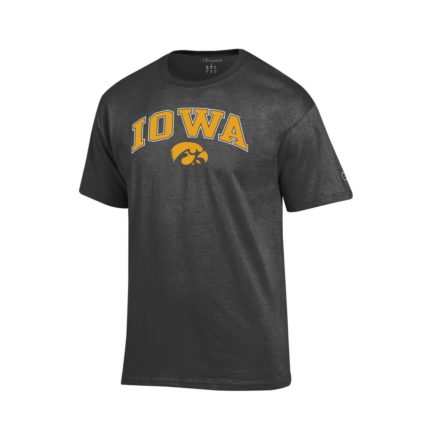 Мужская футболка Champion Charcoal Iowa Hawkeyes Arch Over Logo — фото 2