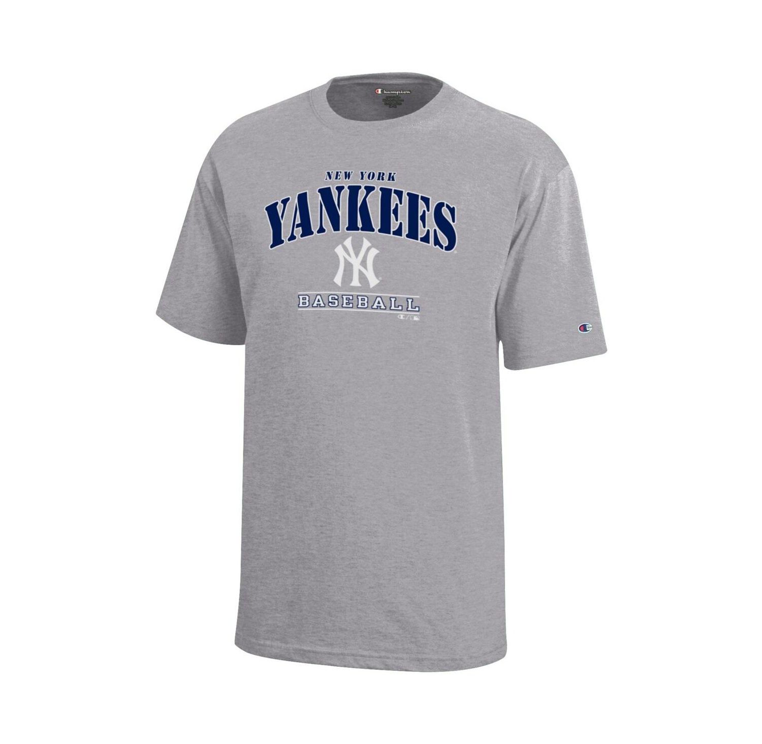Big Boys and Girls Gray New York Yankees Graphic T-Shirt