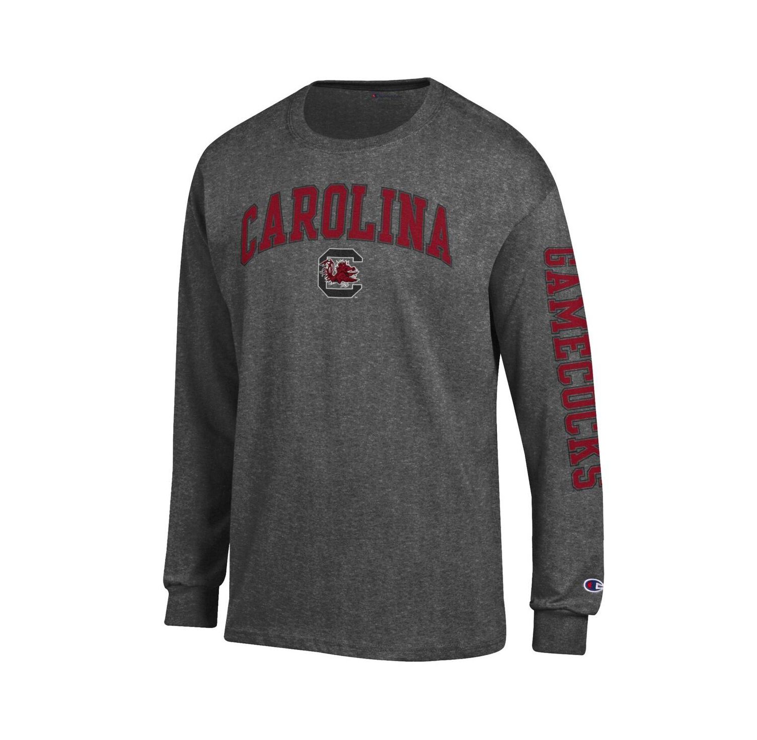 Men's Garnet South Carolina Gamecocks Arch Over Logo 2-Hit Long Sleeve T-Shirt