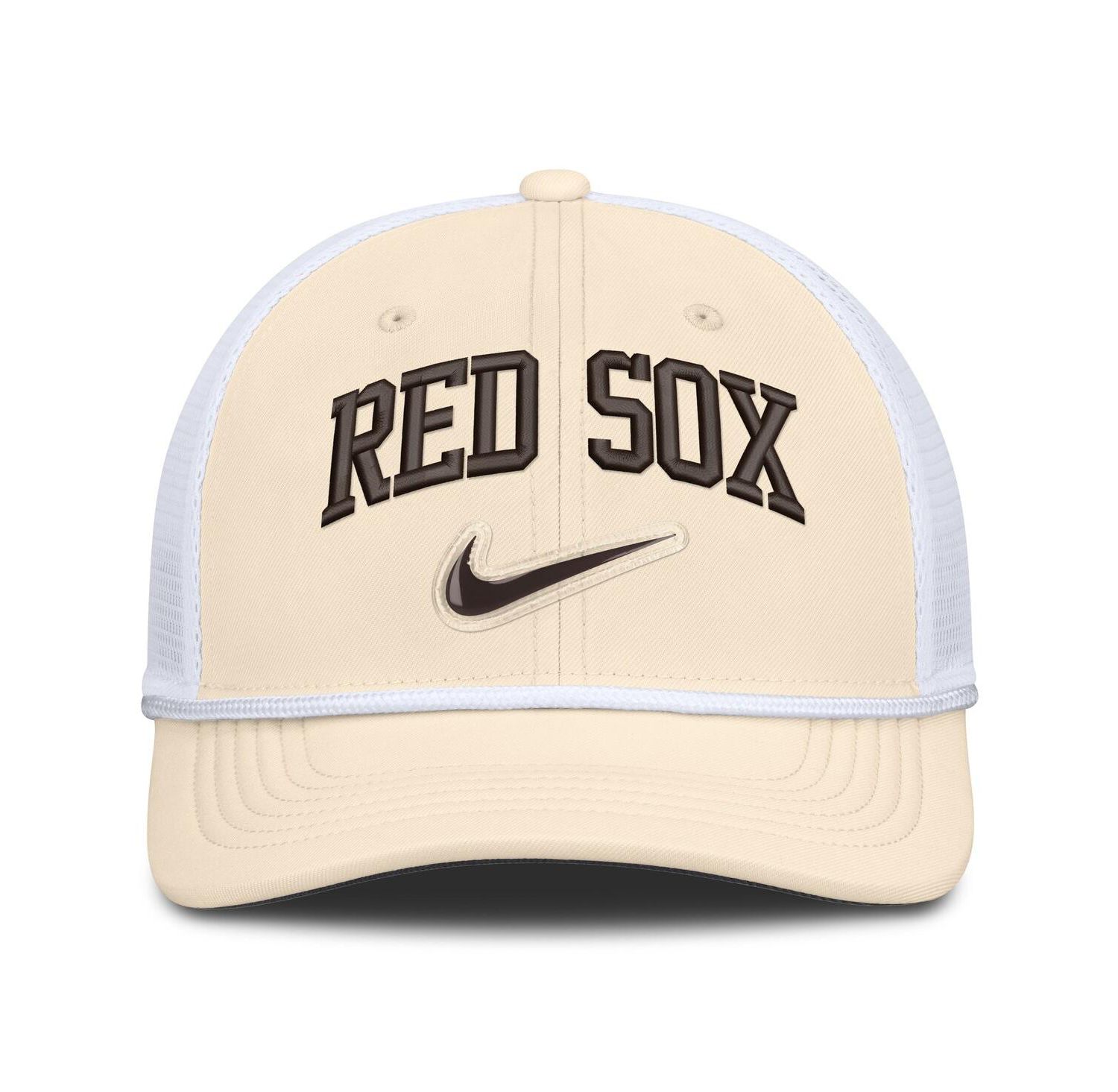 Men's Natural/White Boston Red Sox Rise Dri-FIT Trucker Adjustable Hat