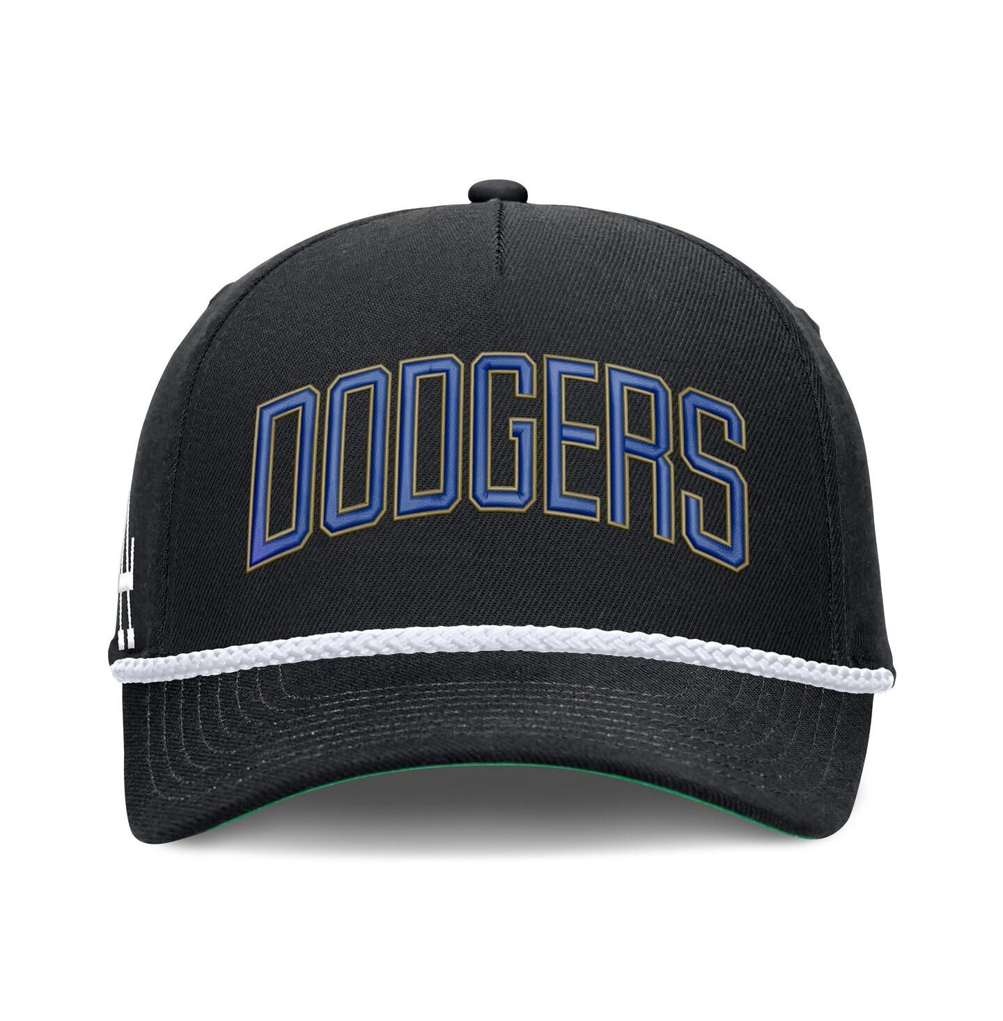 Мужская кепка Nike Black Los Angeles Dodgers Cooperstown Collection Rise Adjustable Hat — фото 2