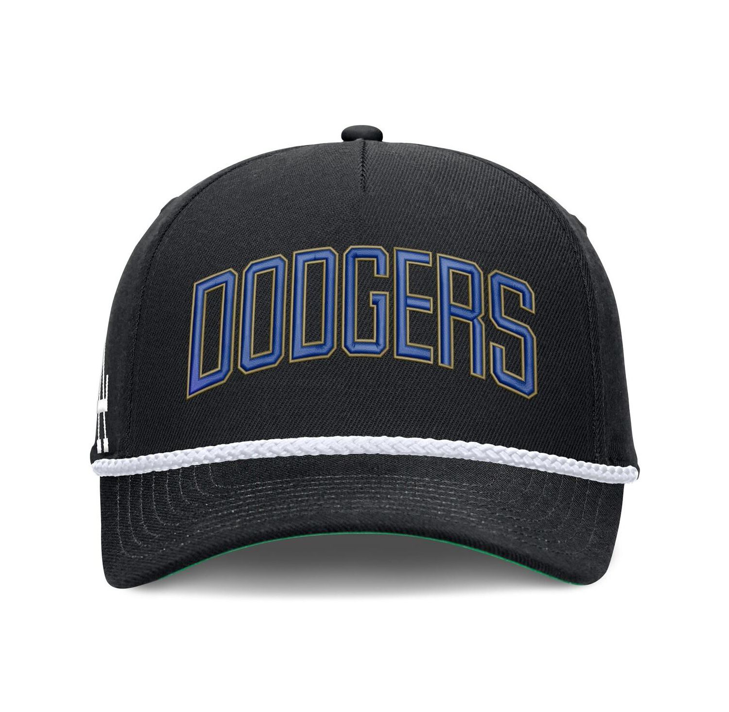 Men's Black Los Angeles Dodgers Cooperstown Collection Rise Adjustable Hat