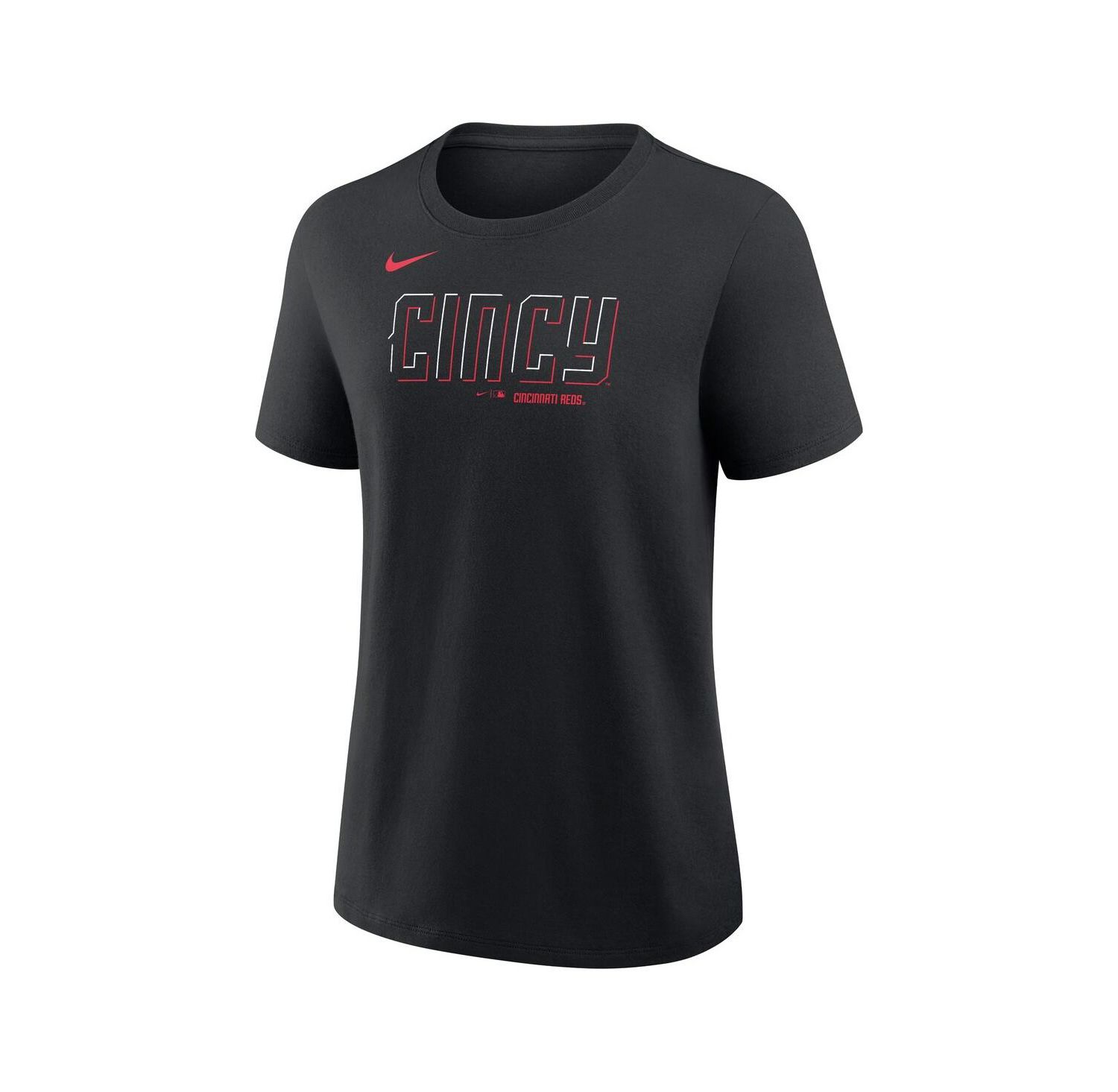 Women's Elly De La Cruz Black Cincinnati Reds Name and Number T-Shirt