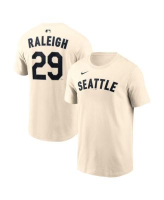 Men's Cal Raleigh Natural Seattle Mariners Name & Number T-Shirt
