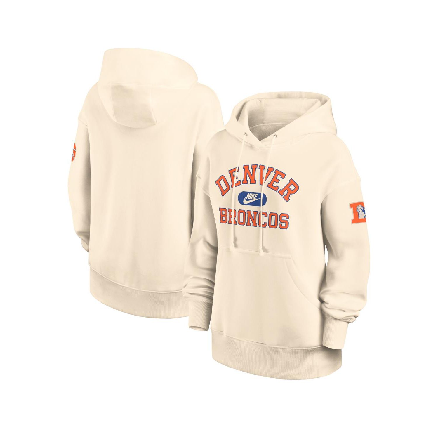 Women's Natural Denver Broncos Oversized Legacy Phoenix Hoodie