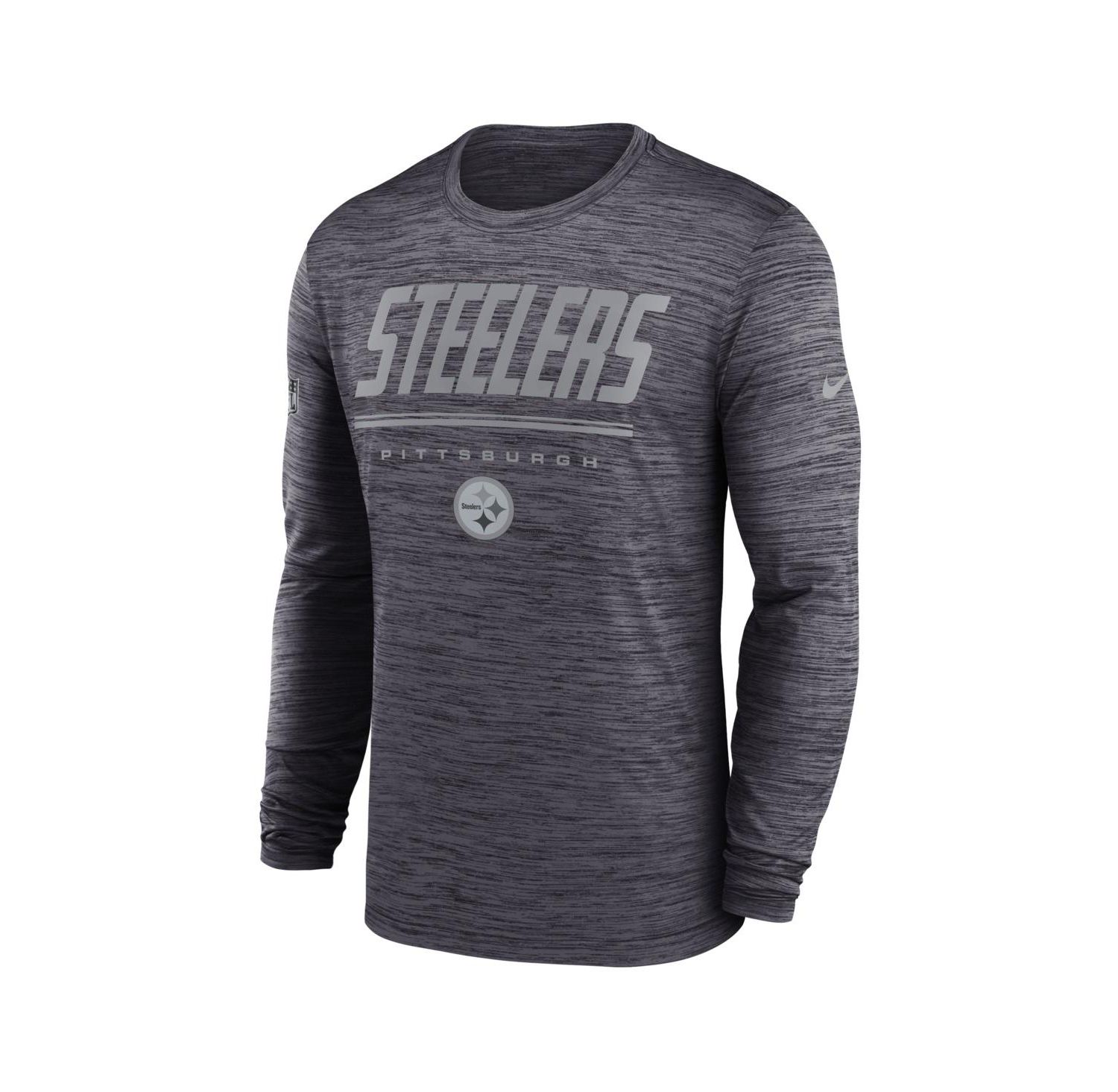 Men's Black Pittsburgh Steelers Sideline Offensive Transition Velocity Dri-FIT Long Sleeve T-Shirt