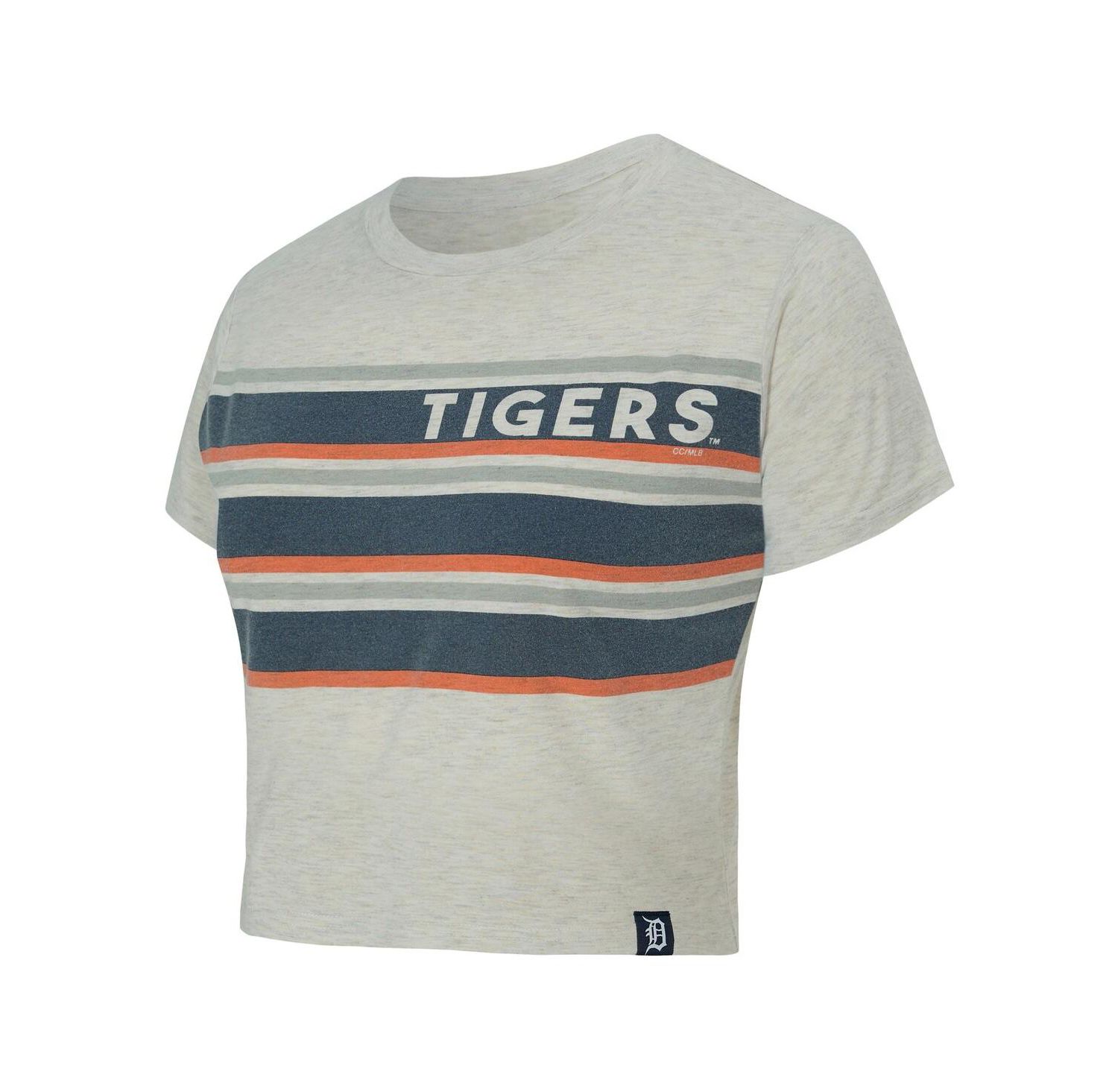 Women's Cream Detroit Tigers Birch Cropped T-Shirt