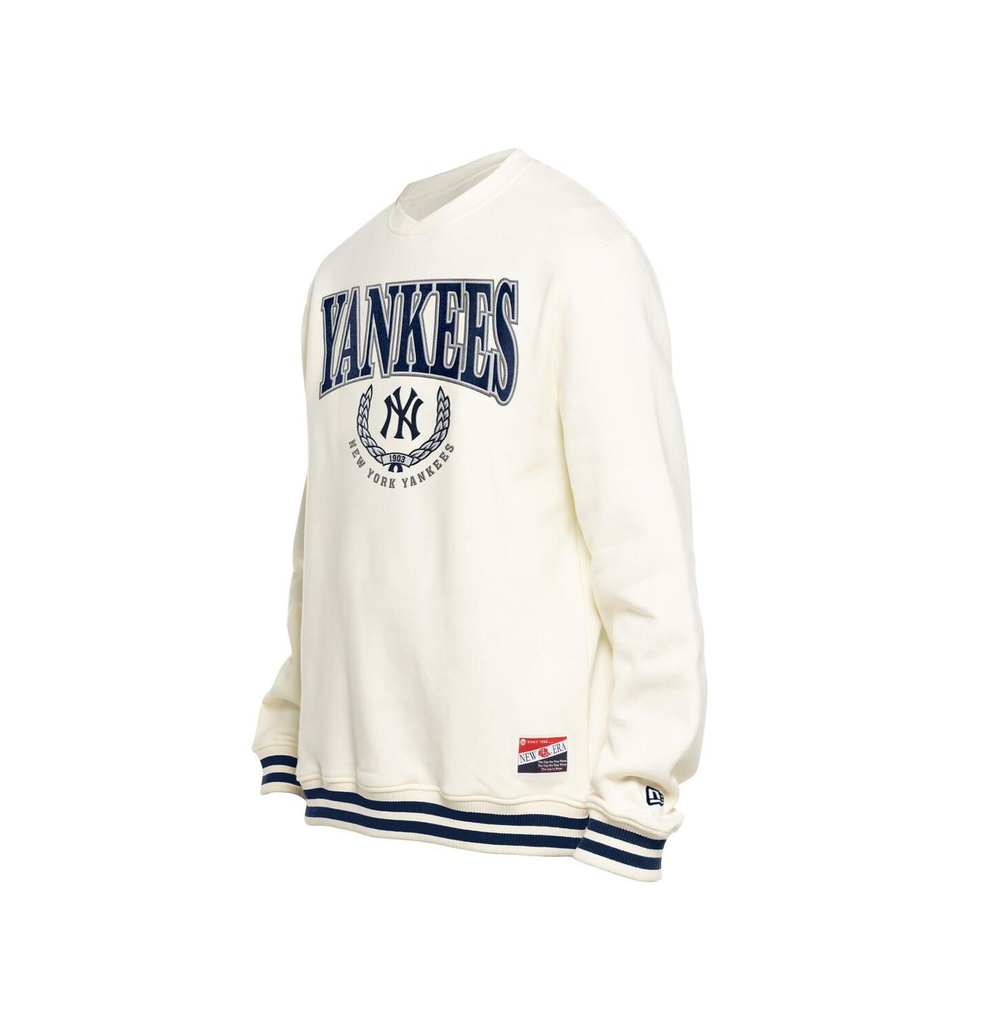 Мужской свитшот New Era White New York Yankees Throwback — фото 2