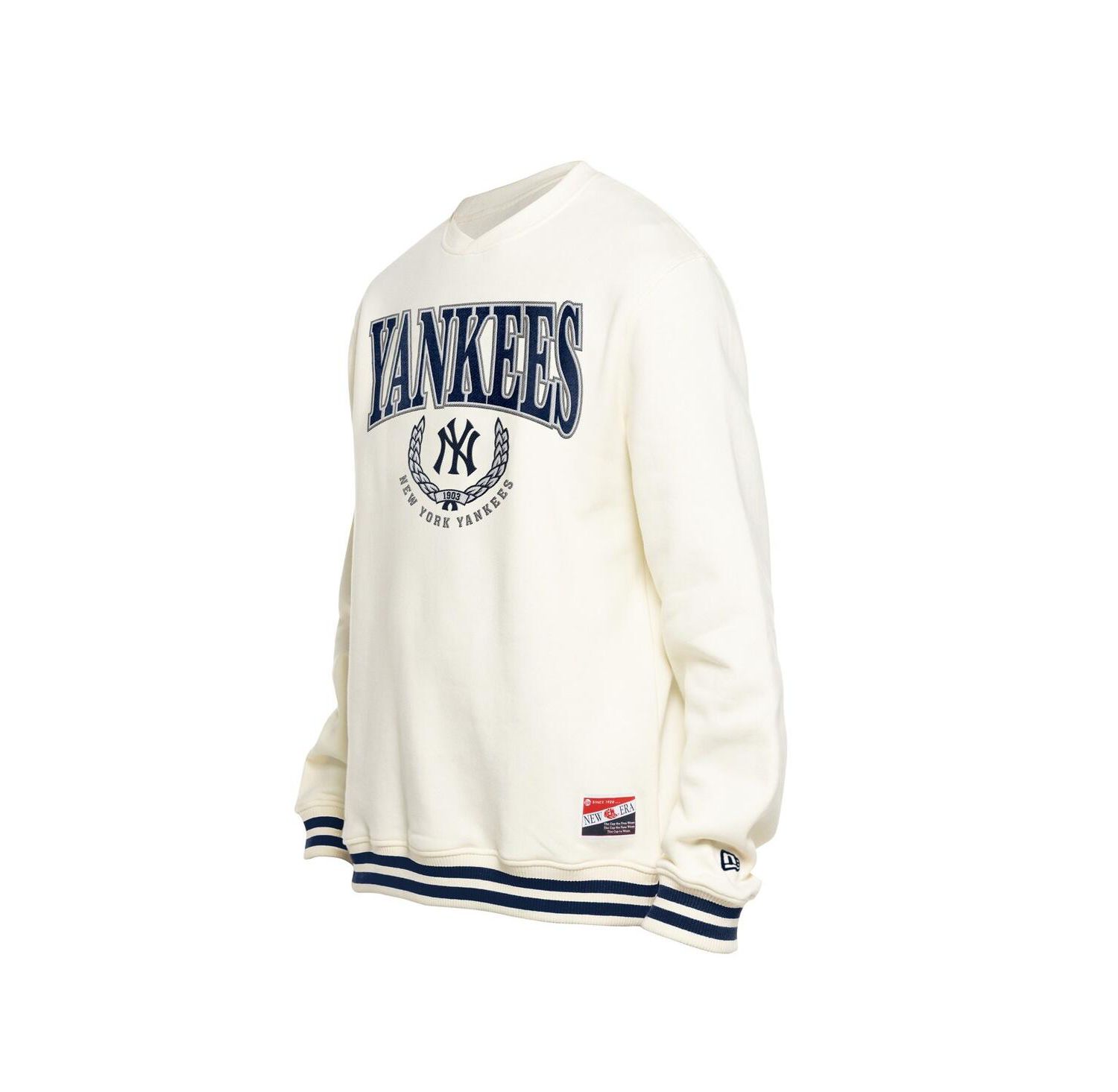 Men's White New York Yankees Throwback Sweatshirt