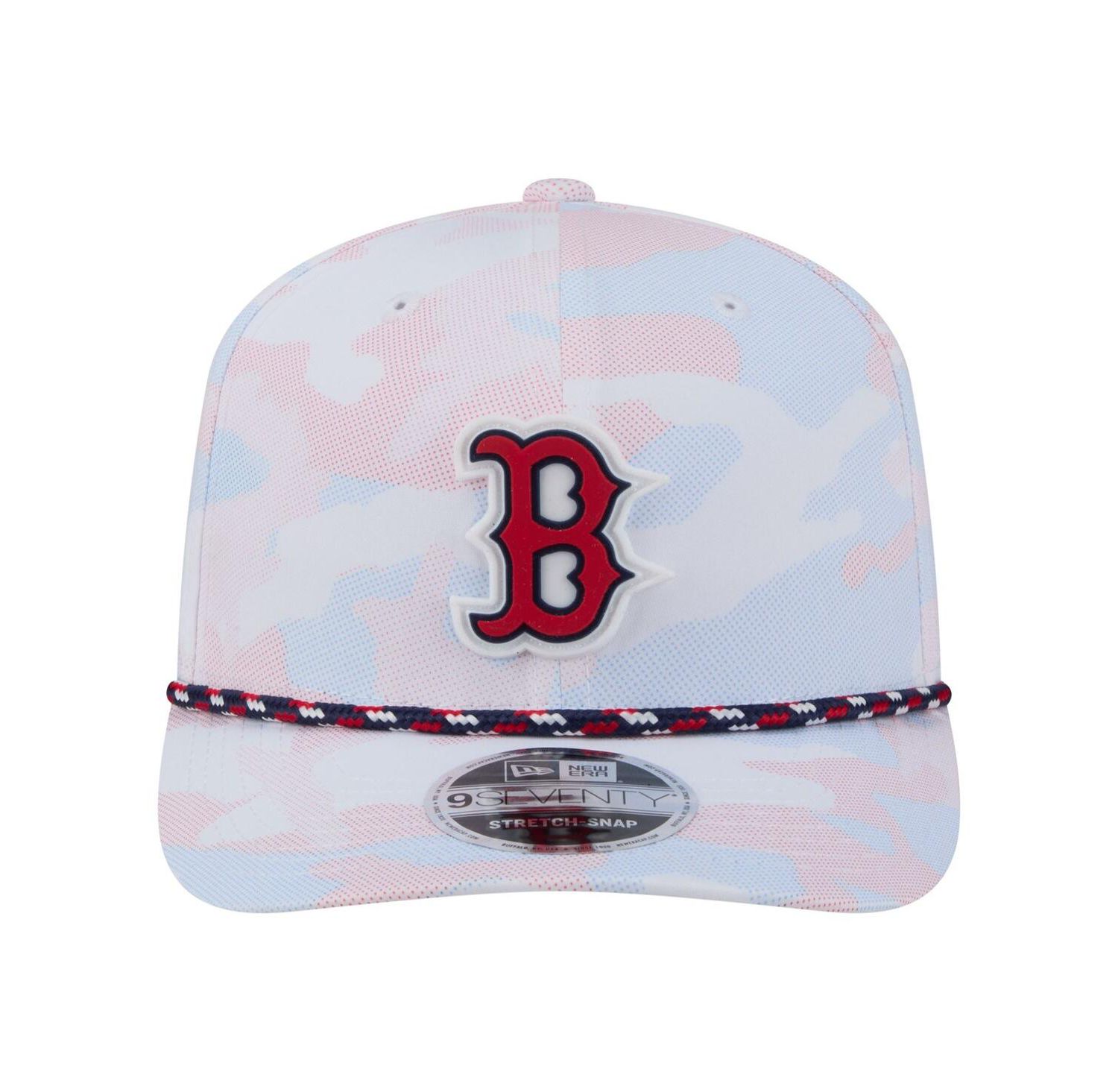 Men's White Boston Red Sox Camo Rope 9SEVENTY Adjustable Hat
