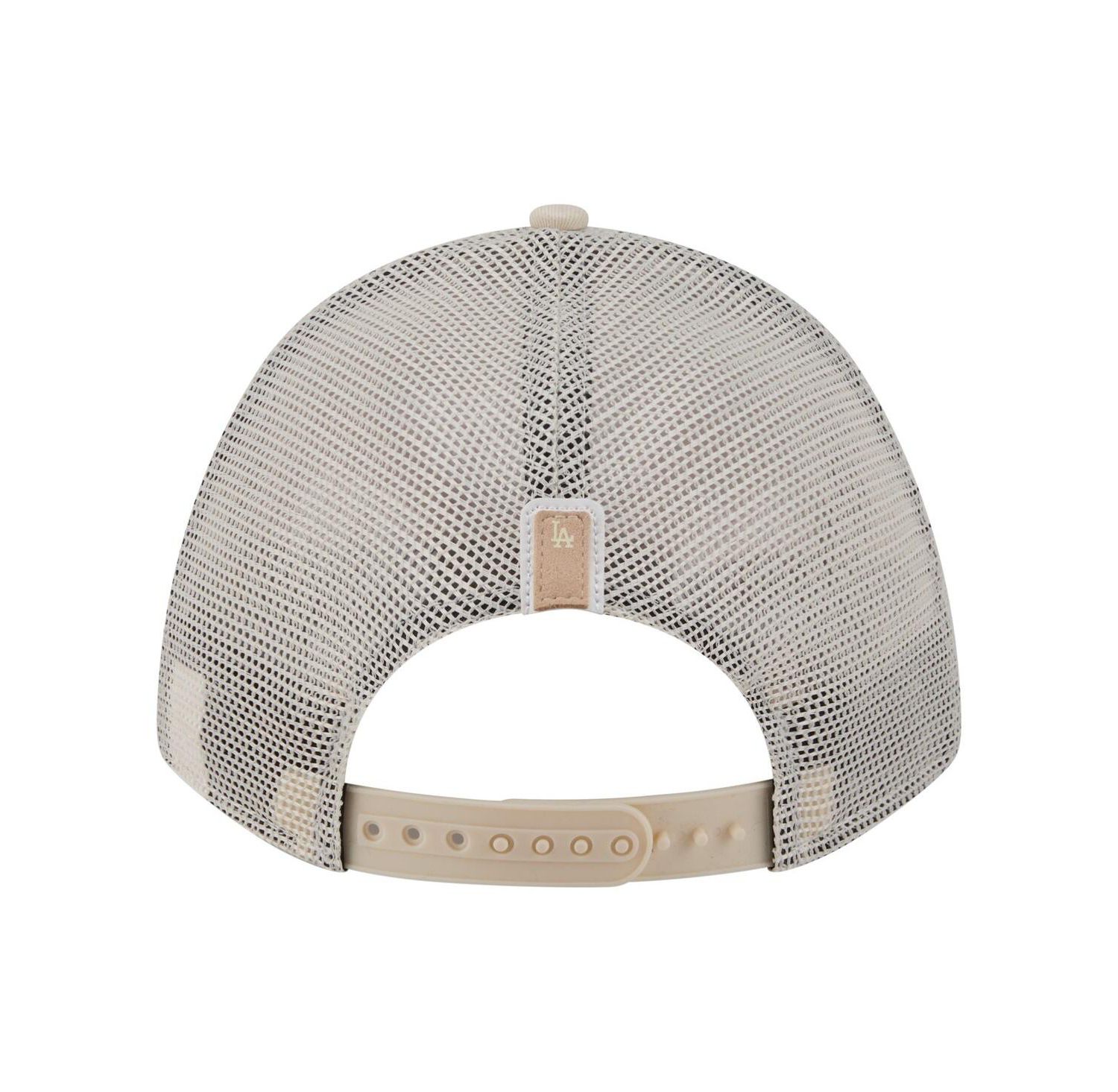 Women's Light Beige Los Angeles Dodgers Tonal Patch 9FORTY M-Crown A-Frame Trucker Adjustable Hat