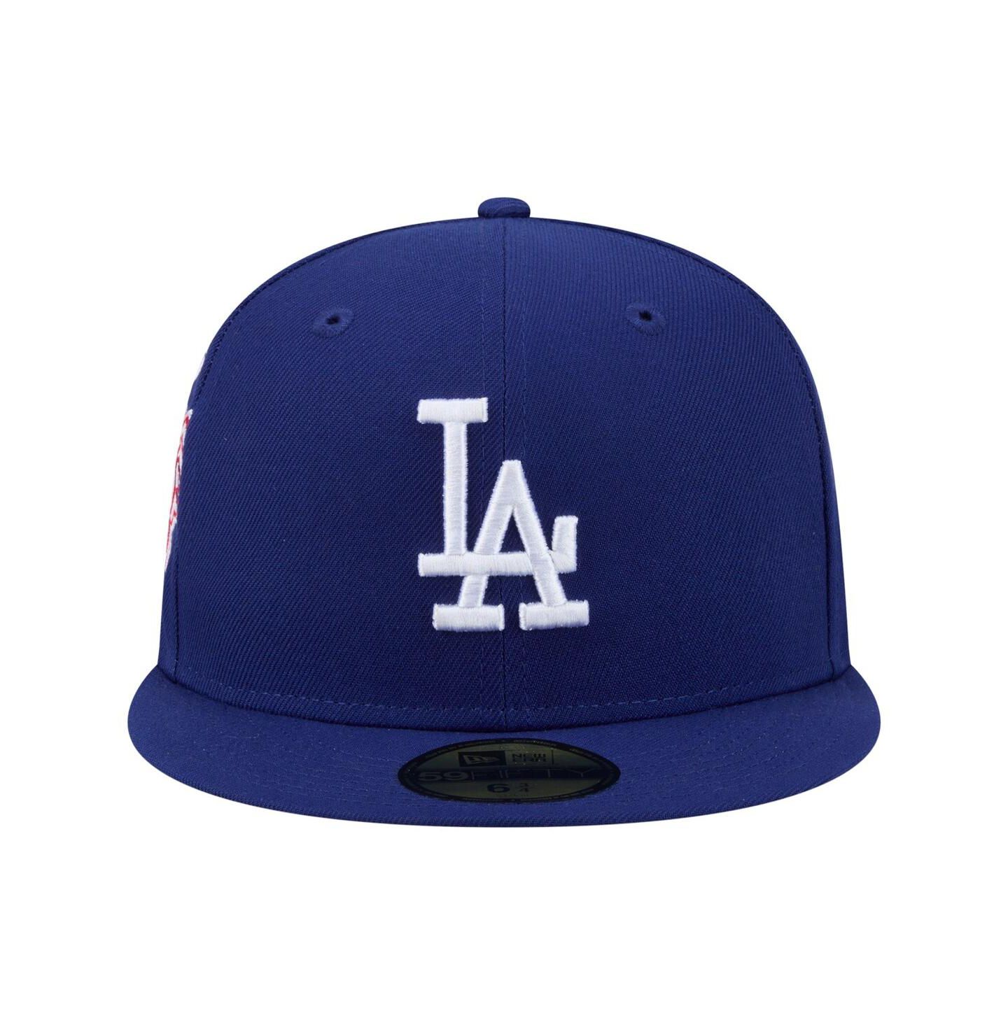 Мужская кепка New Era Royal Los Angeles Dodgers Hidden Hit 59FIFTY Fitted Hat — фото 2