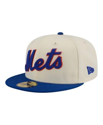 Men's Cream New York Mets Two-Tone Stitch 59FIFTY Fitted Hat