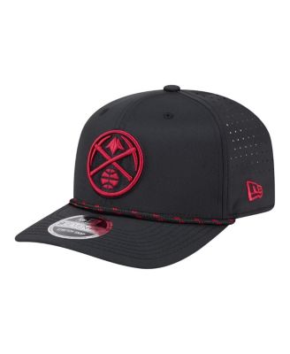 Men's Black Denver Nuggets Sport Rope Vented Stretch-Snap 9SEVENTY Hat