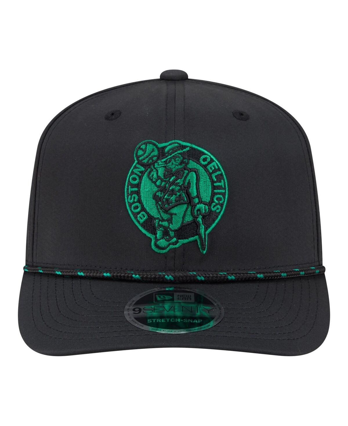 New Era Men's Black Boston Celtics Sport Rope Vented Stretch-Snap 9SEVENTY Hat