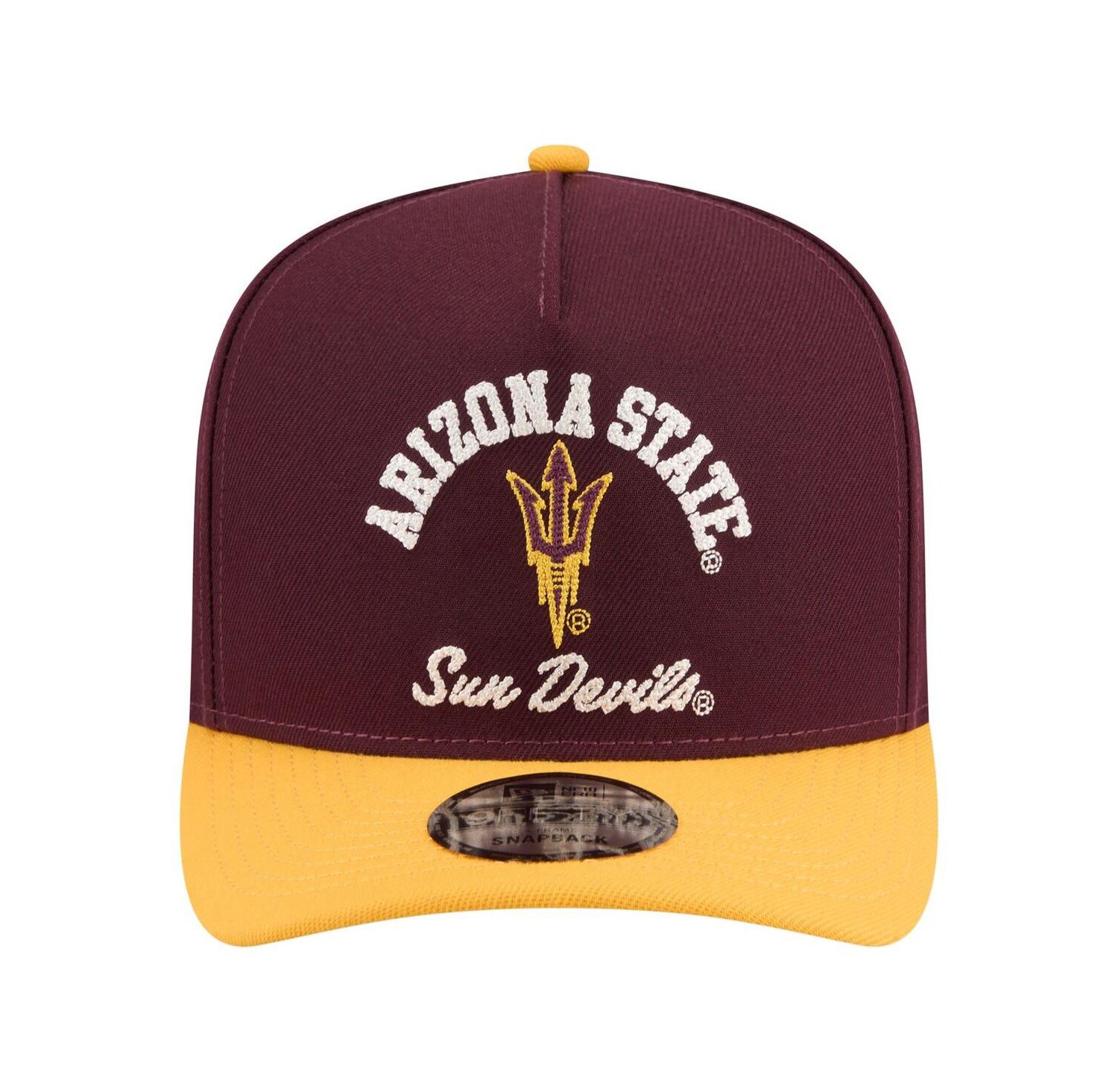 Men's Maroon/Gold Arizona State Sun Devils Two-Tone Arched 9FIFTY Snapback Hat