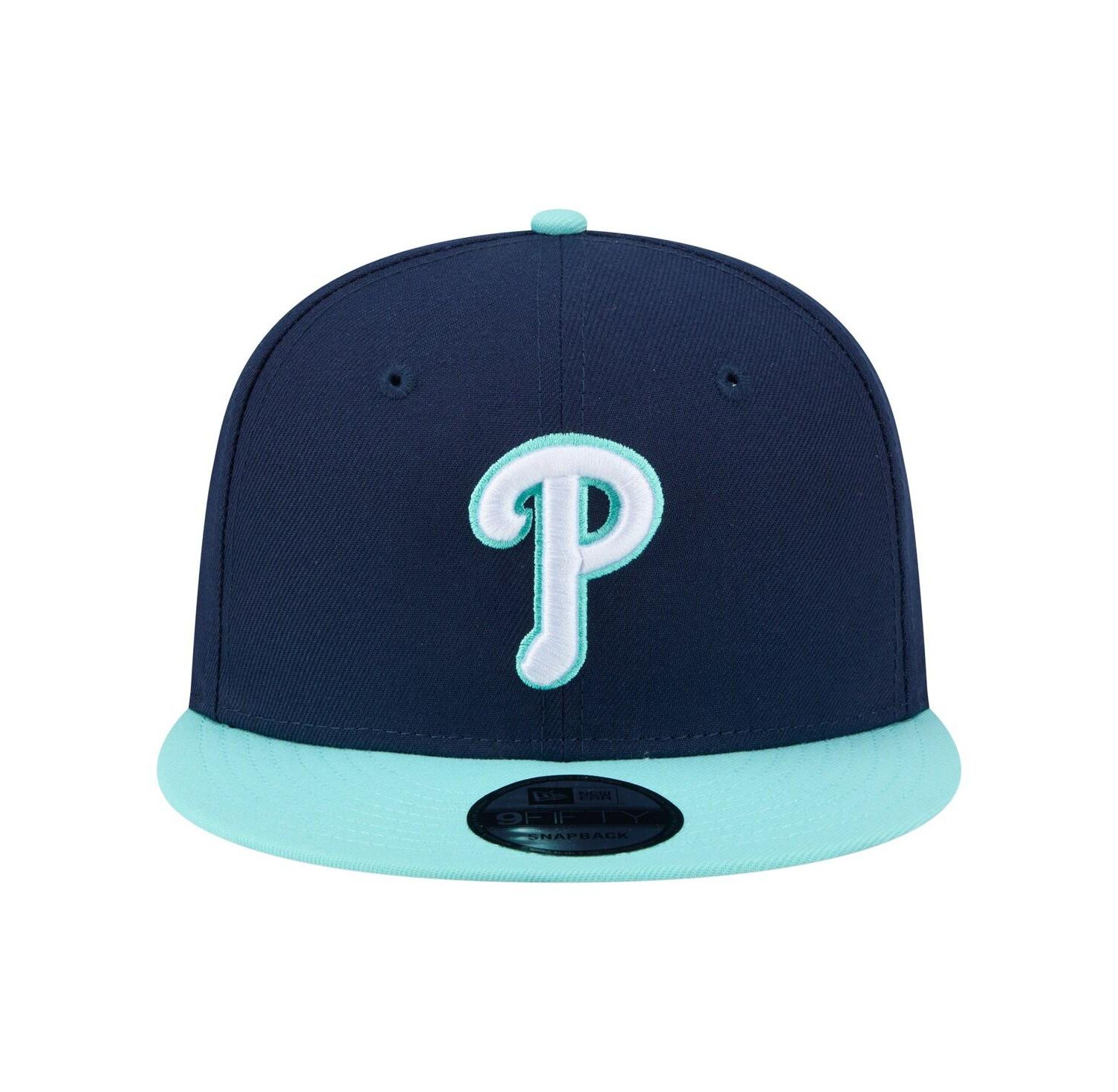 Men's Navy/Turquoise Philadelphia Phillies Two-Tone Color Pack 9FIFTY Snapback Hat