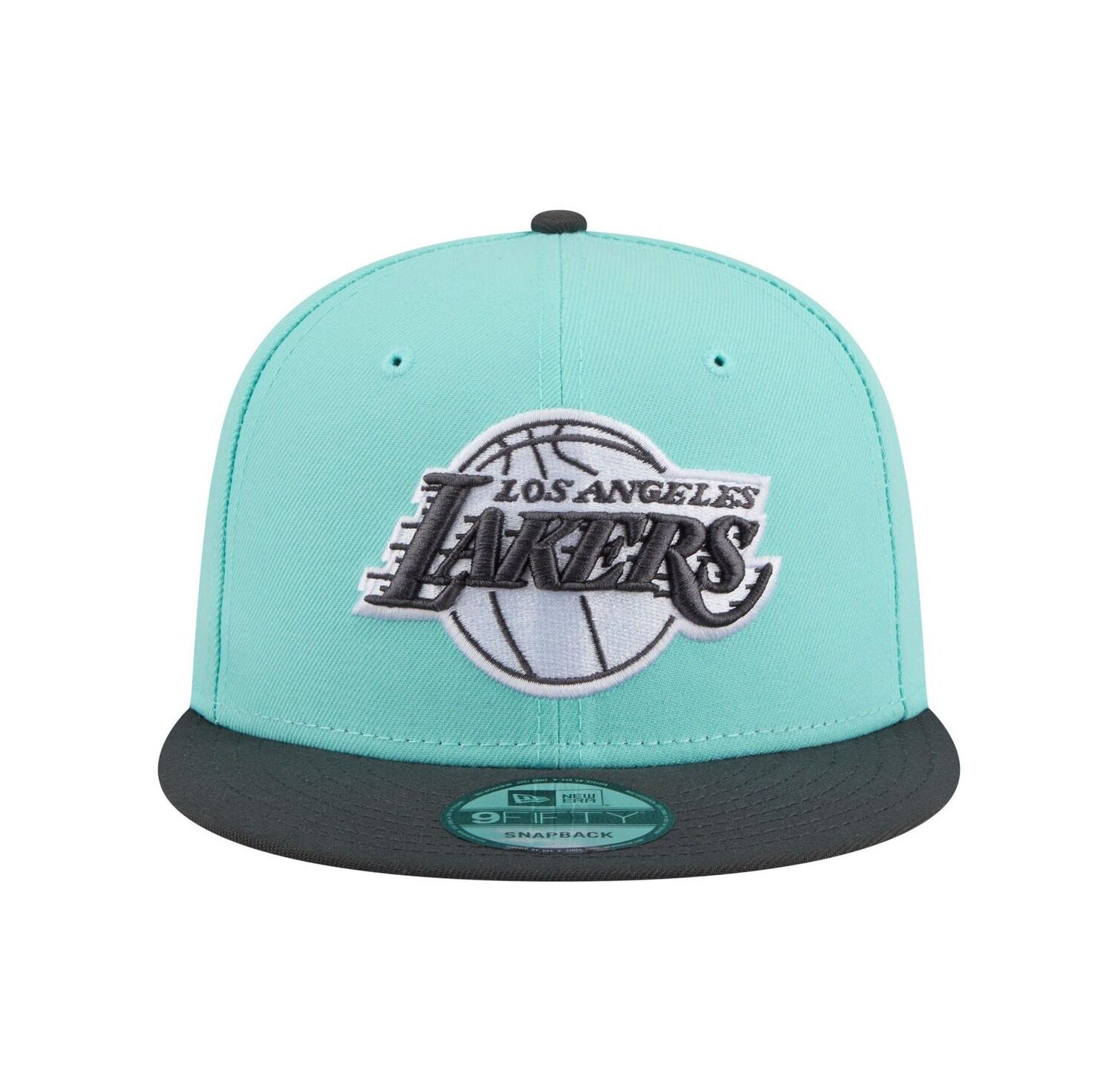 Men's Turquoise/Charcoal Los Angeles Lakers Color Pack Two-Tone 9FIFTY Snapback Hat