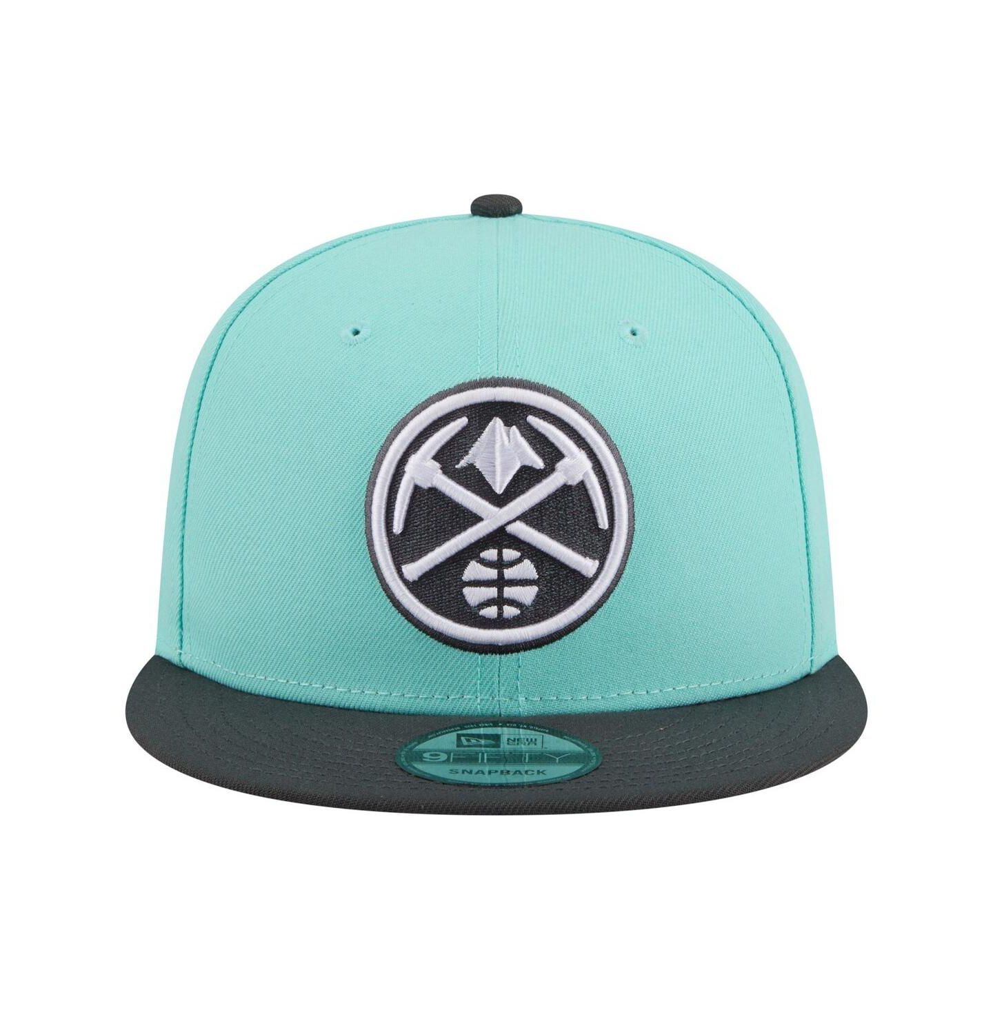Мужские головные уборы New Era Turquoise/Charcoal Denver Nuggets Color Pack Two-Tone 9FIFTY Snapback Hat — фото 2