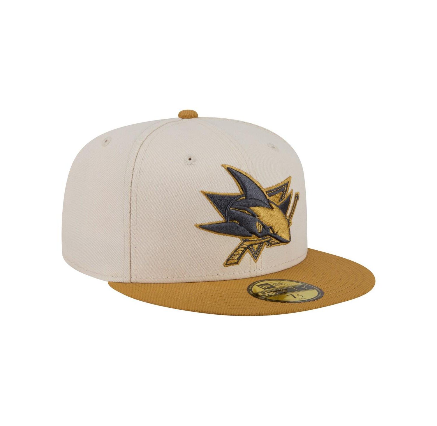 Men's Cream/Tan San Jose Sharks Colorpack Two-Tone 59FIFTY Fitted Hat