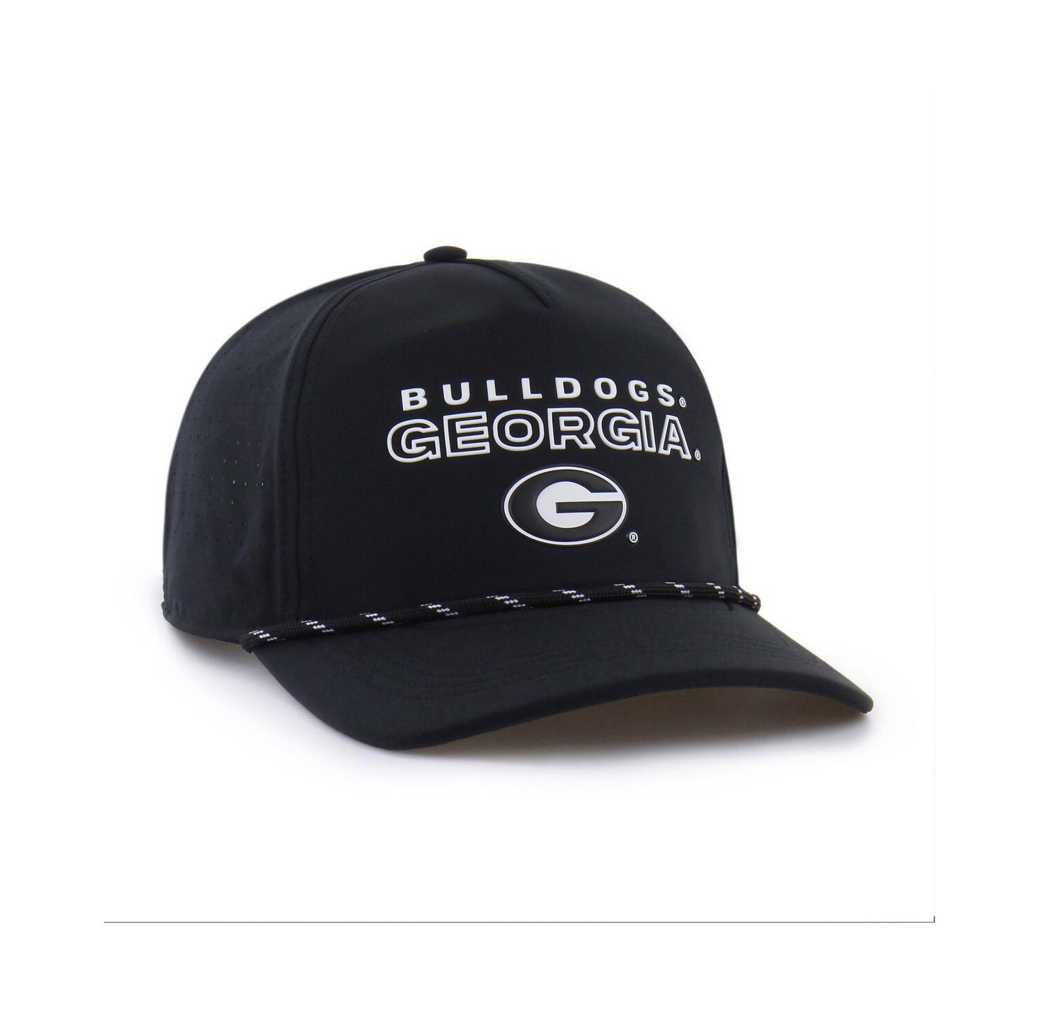 Men's Black Georgia Bulldogs Forward Vent Hitch Rope Adjustable Hat