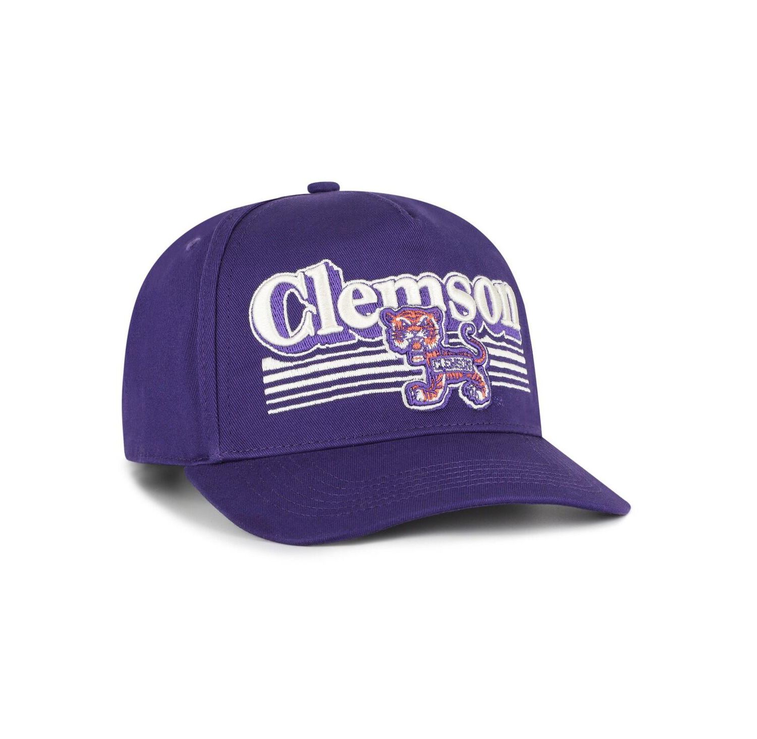 Men's Purple Clemson Tigers Script Fade Hitch Adjustable Hat