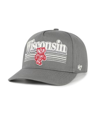Men's Gray Wisconsin Badgers Script Fade Hitch Adjustable Hat