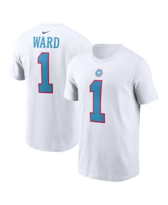 Men's Cameron Ward White Tennessee Titans Player Name & Number T-Shirt