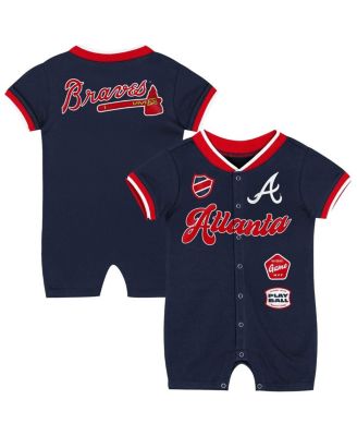 Baby Boys and Girls Navy Atlanta Braves Pinch Coverall