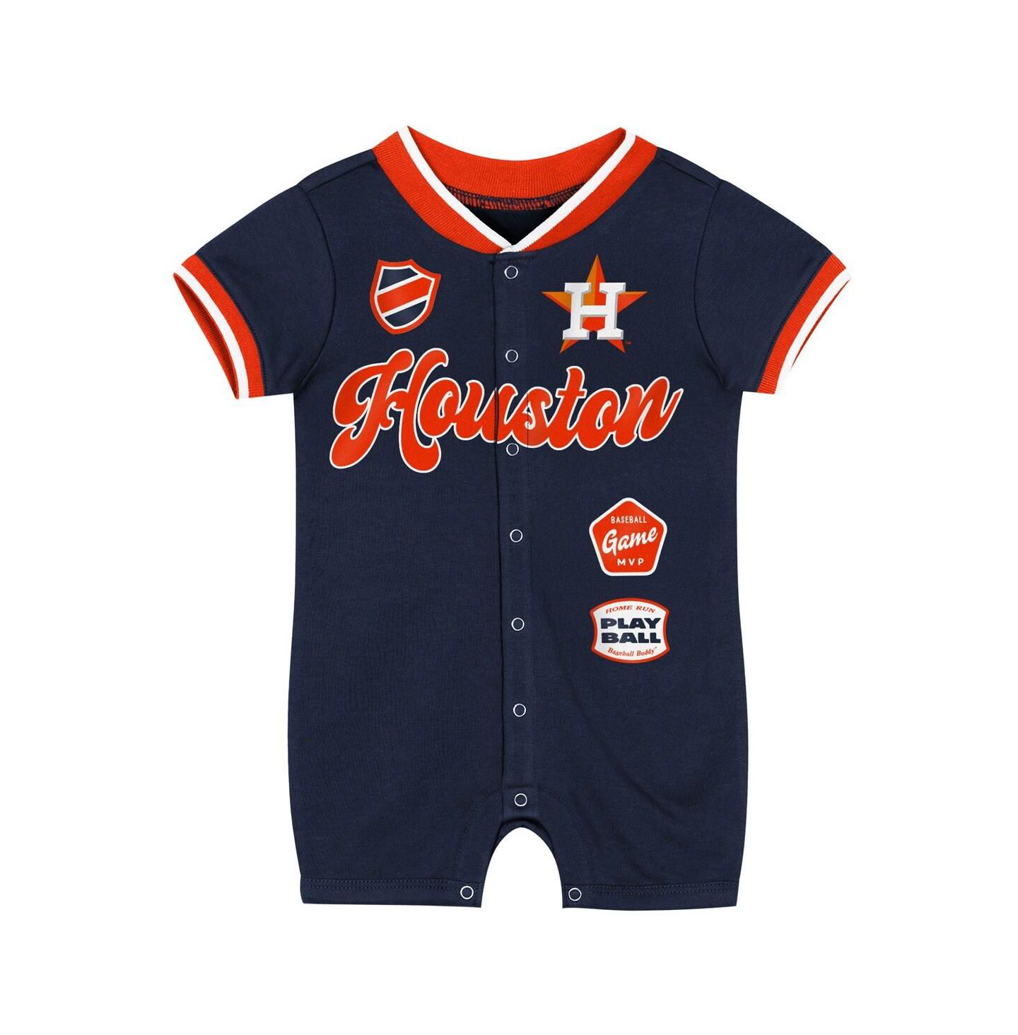 Комбинезон Outerstuff Navy Houston Astros Pinch Coverall для малышей — фото 2