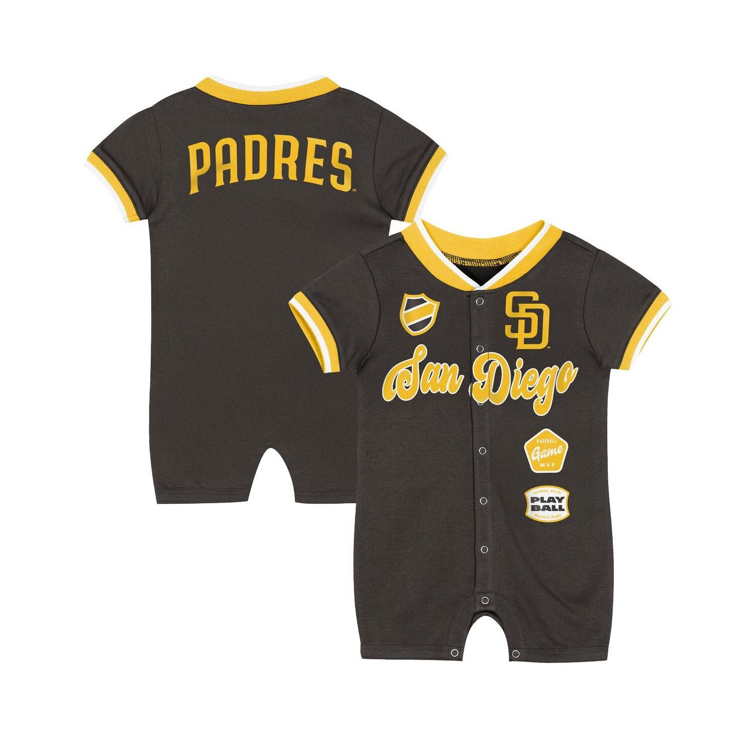 Baby Boys and Girls Brown San Diego Padres Pinch Coverall