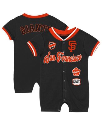 Baby Boys and Girls Black San Francisco Giants Pinch Coverall
