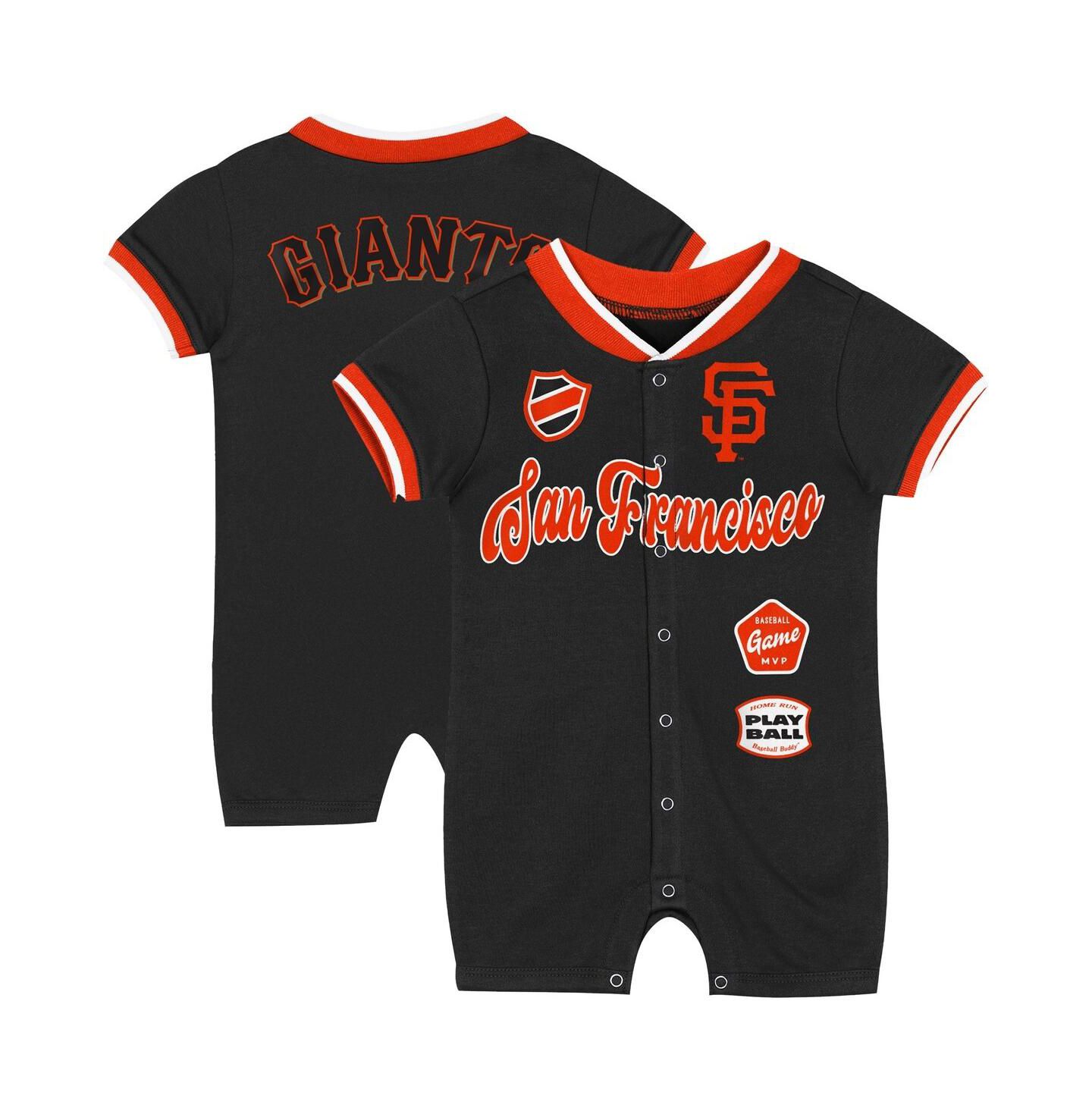 Комбинезон Outerstuff Black San Francisco Giants Pinch Coverall для малышей — фото 1