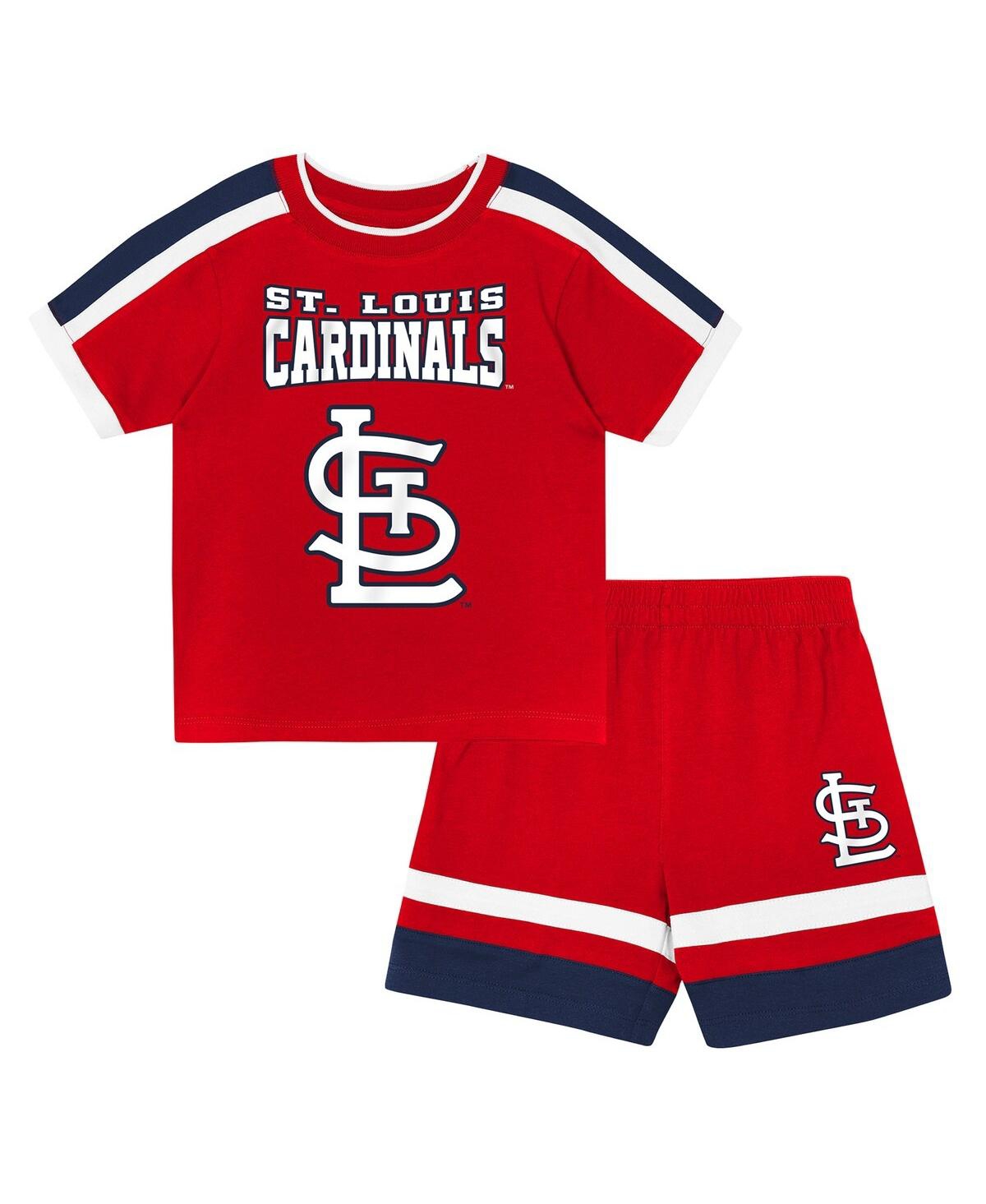 Outerstuff Babies' Toddler 2-piece Red St. Louis Cardinals Ground Ball T-shirt And Shorts Set