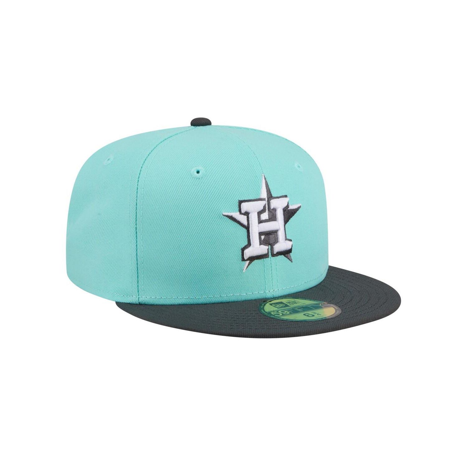 Men's Turquoise/Charcoal Houston Astros Two-Tone Color Pack 59FIFTY Fitted Hat