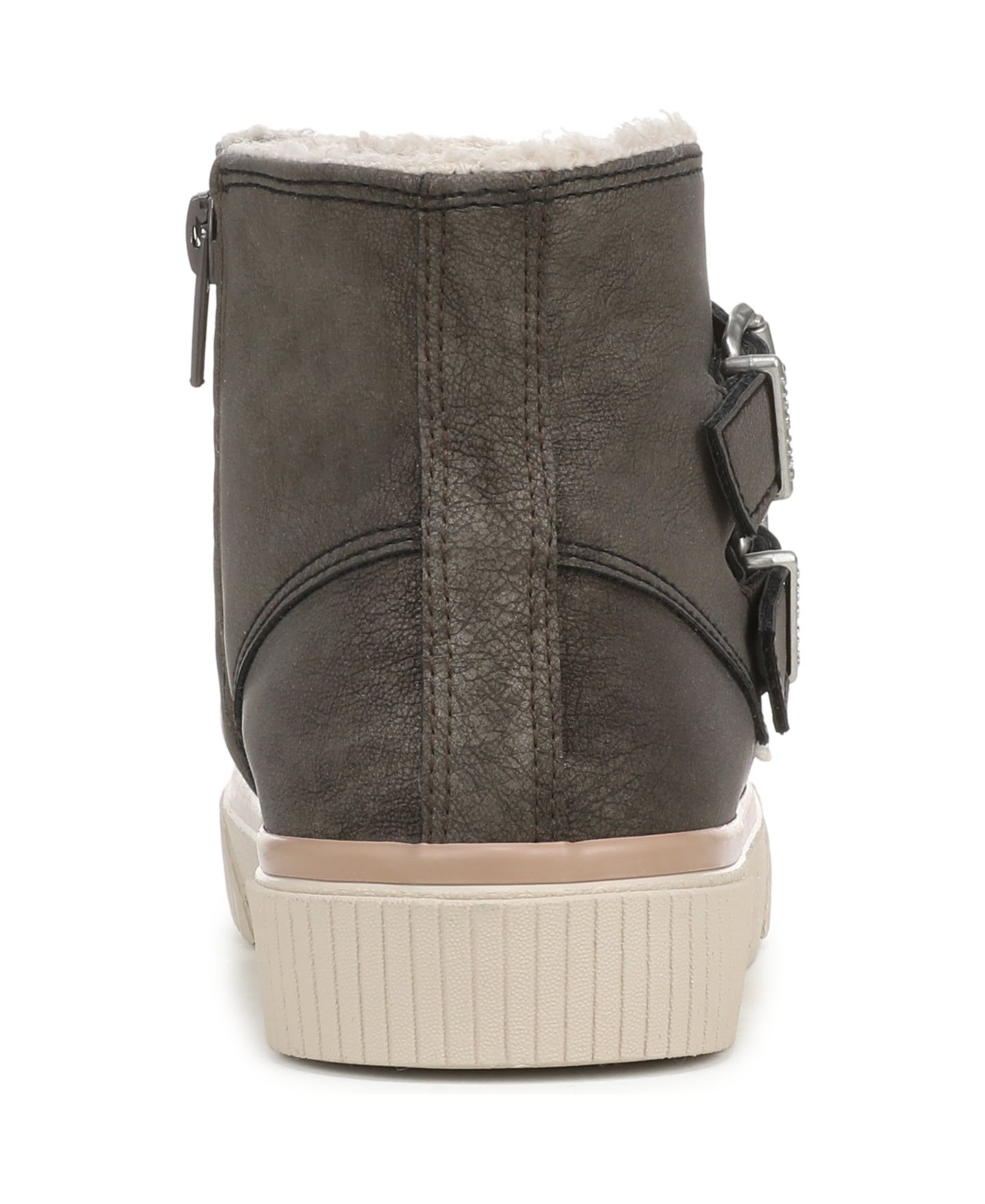 Женские ботинки Blowfish Malibu Antwerp Zip Short Round Toe Booties, цвет: Угольная искусственная кожа — фото 3