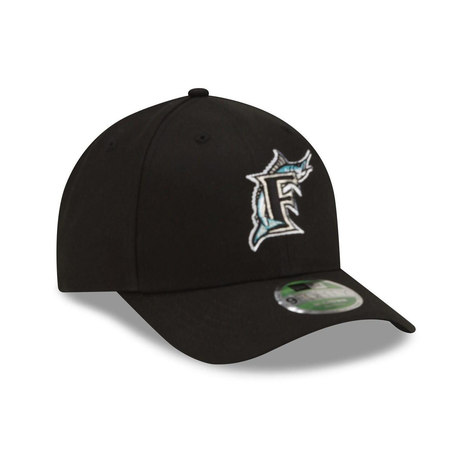 Men's Black Florida Marlins Player Replica 9FORTY M-Crown Adjustable Hat