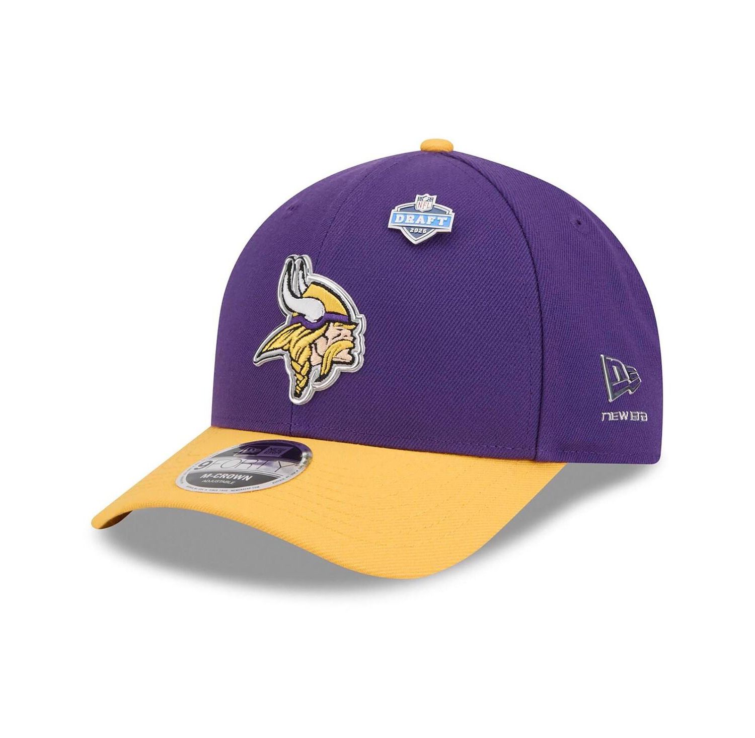 Men's Purple/Gold Minnesota Vikings 2026 NFL Draft 9FORTY M-Crown Adjustable Hat