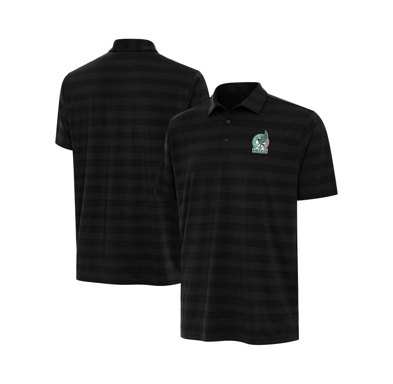 Men's Black Mexico National Team Channel Polo Shirt